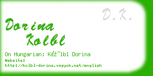 dorina kolbl business card